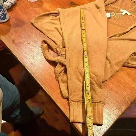 Grade and Gather Woman’s Cotton wrap style hoodie. Burnt orange. Size L NWT - Picture 8 of 11